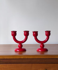 Vintage Pair of Scandinavian Candle Holders