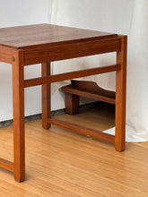 Load image into Gallery viewer, Vintage Teak Convertible Table &amp; Stool