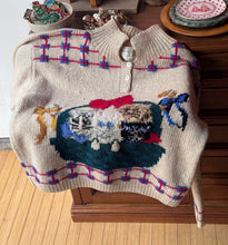 Load image into Gallery viewer, Vintage Christmas Sweater with Kittens