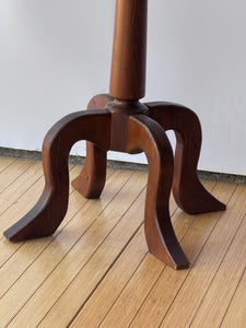 Vintage Wooden Pedestal Table/ Plant Stand