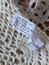 Load image into Gallery viewer, Vintage Hand Crotched Cotton Table Cloth