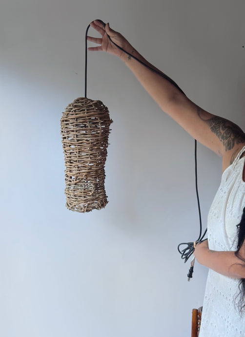 Handwoven Basket Pendant Lamp
