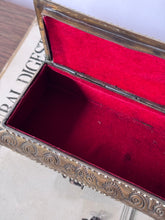 Load image into Gallery viewer, Antique Engraved Brass Jewelry Box