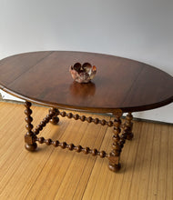 Load image into Gallery viewer, Vintage French Drop Leaf Bobbin Coffee Table