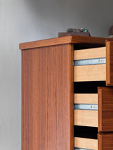 Load image into Gallery viewer, Vintage Teak Tallboy Dresser