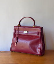 Load image into Gallery viewer, Burgundy Red Leather Handbag