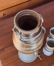 Load image into Gallery viewer, Vintage Studio Pottery Carafe with Matching Goblets