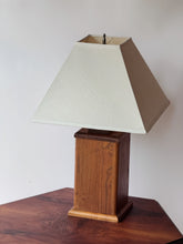 Load image into Gallery viewer, Vintage Wooden Pedestal Lamp