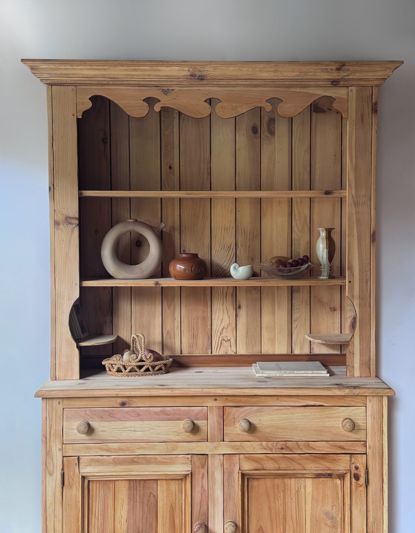 Vintage Solid Pine Hutch