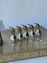 Load image into Gallery viewer, Vintage Silver Egg Plant Name Card Holders