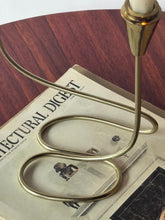 Load image into Gallery viewer, Cursive Gold Tone Candelabra