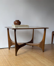 Load image into Gallery viewer, Adrian Pearsall for Lane Mid Century Walnut &amp; Glass Sculptural Side End Table
