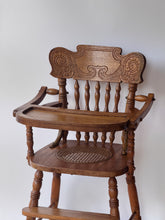 Load image into Gallery viewer, Antique Victorian Wooden High Chair