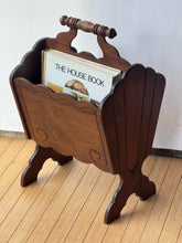 Load image into Gallery viewer, Vintage Primitive Wooden Magazine Holder