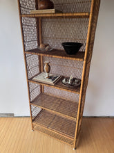 Load image into Gallery viewer, 1970&#39;s Vintage Tall Wicker Shelf