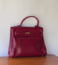 Load image into Gallery viewer, Burgundy Red Leather Handbag