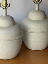 Load image into Gallery viewer, Pair of Vintage MCM Ginger Jar Brass Lamps Painted