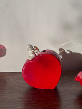 Load image into Gallery viewer, Vintage Ceramic Red Heart Music Box