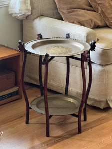 Antique Tierd Hong Kong Folding Side Table