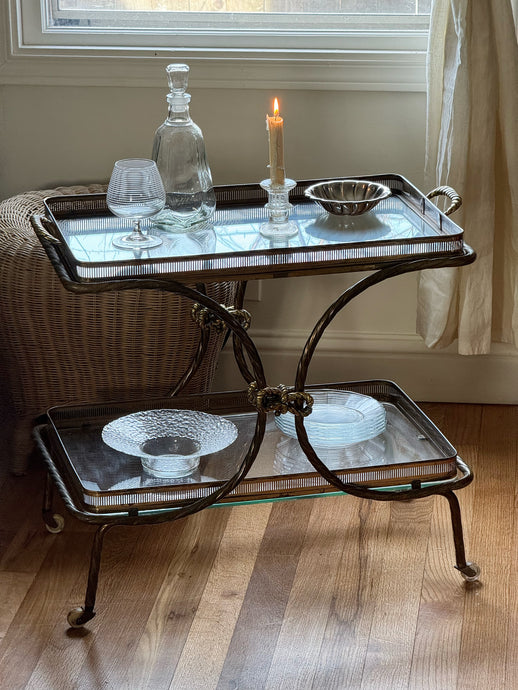 1960’s Brass Serving Cart-Maison Bagues, Attributed