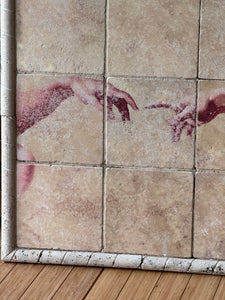 Michelangelo 'The Creation of Adam' Tiled Mural Wall Art