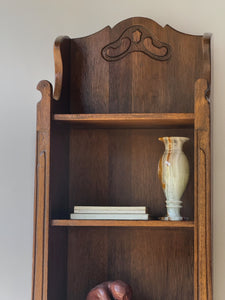 Tall Antique Ornate Wooden Shelf
