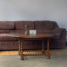 Load image into Gallery viewer, Vintage French Drop Leaf Bobbin Coffee Table