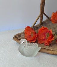 Load image into Gallery viewer, Vintage Glass Swan Jewelry Holder