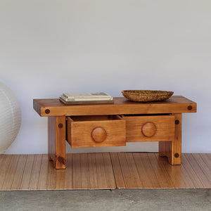 Handcrafted Vintage Wooden Primitive Bench