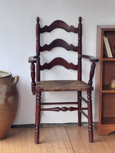 Load image into Gallery viewer, Antique English Rush Spindle Chair