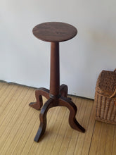 Load image into Gallery viewer, Vintage Wooden Pedestal Table/ Plant Stand
