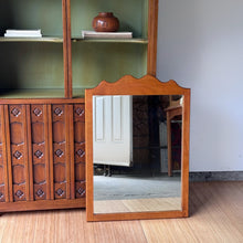 Load image into Gallery viewer, Vintage 1970&#39;s Wooden Wall Mirror