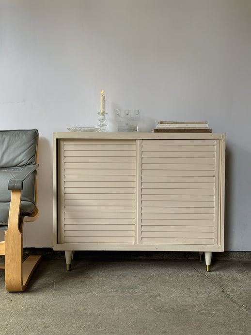 Pink Vintage MCM Wooden Cabinet