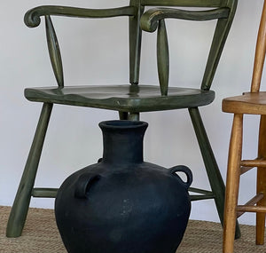 Large Black Pottery with Handles