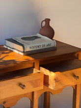 Load image into Gallery viewer, Vintage Pine Scalloped Console Table