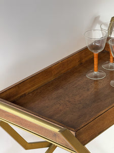 Modern Bar Cart on Wheels