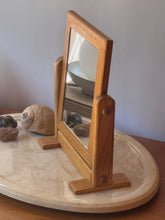 Load image into Gallery viewer, 1980's Wooden Swivel Mirror