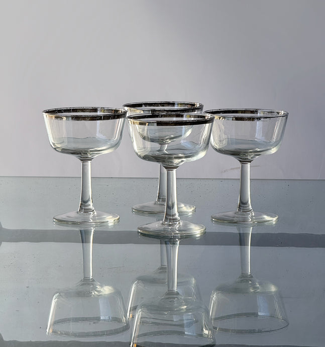 Vintage French Coupe Cocktail Glasses