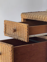Load image into Gallery viewer, Vintage Wicker File Cabinet