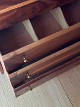 Load image into Gallery viewer, Vintage Walnut MCM Highboy Dresser by Fashion Flow
