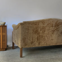 Load image into Gallery viewer, Vintage Brown Upholstered Chippendale Loveseat