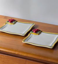 Load image into Gallery viewer, Dept. 56 ‘Life is a Bowl of Cherries’ Ceramic Plates (2)