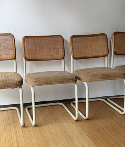 Set of 4 1970's Cane Dining Chairs