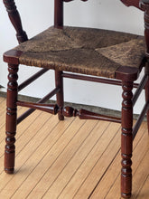 Load image into Gallery viewer, Antique English Rush Spindle Chair