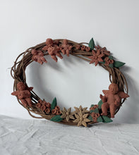 Load image into Gallery viewer, Vintage Folk Handmade Clay Wreath