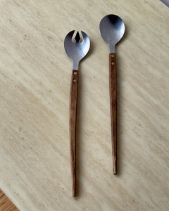 MCM Wooden Utensil Servers