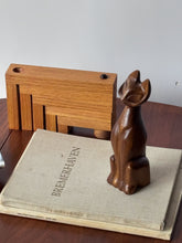 Load image into Gallery viewer, Vintage MCM Carved Wooden Cat