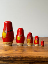Load image into Gallery viewer, Vintage Santa Nesting Dolls