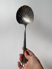 Load image into Gallery viewer, Antique Silver Shell Serving Spoon