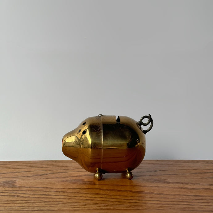 Vintage Brass Piggy Bank